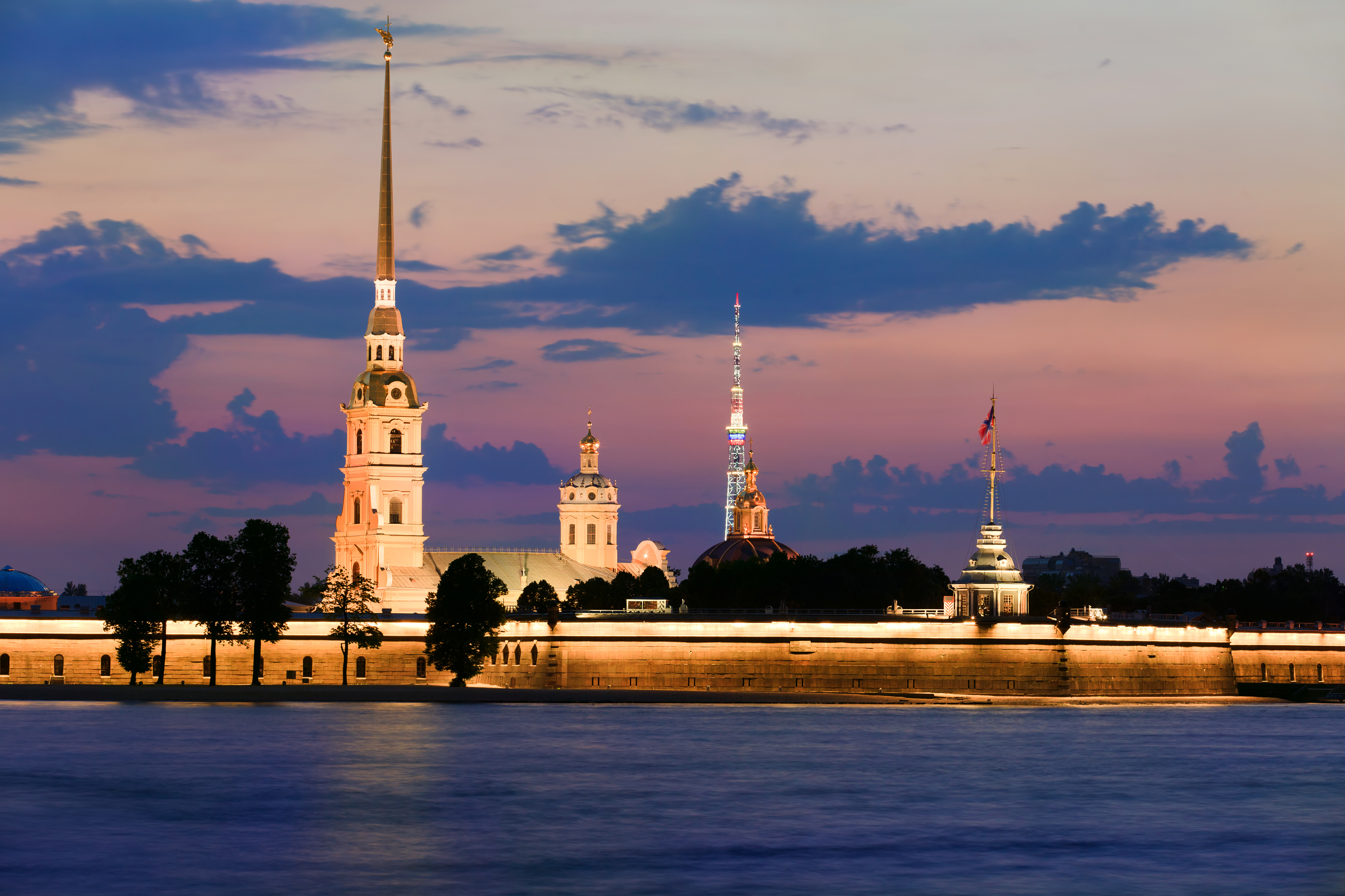 Санкт-Петербург белые ночи Петропавловская крепость